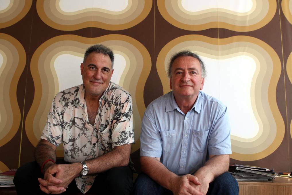 New play: Dushan Ristevski and Stefo Nantsou have written and directed the Australian Macedonian Theatre Sydney production of Chento. Picture: Jane Dyson
