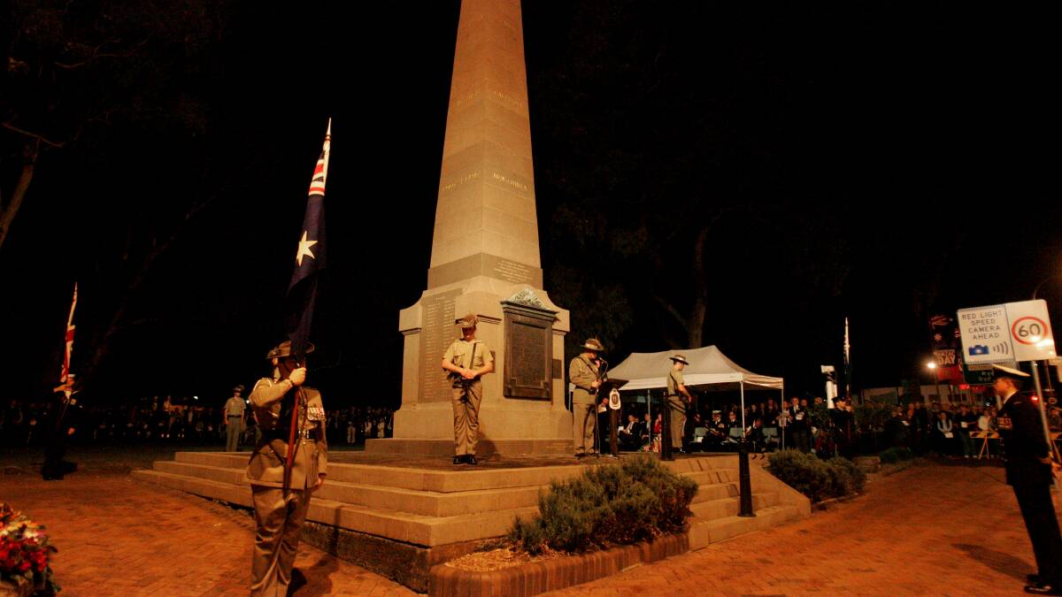 Hundreds turn out to mark Anzac Day in Parramatta. Picture: Gene Ramirez