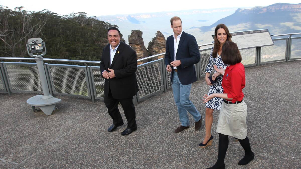 The Royals at Echo Point lookout. Photo: Anthony Johnson