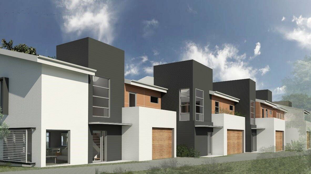 Australian developer Kim Clarke of the Xcel Property Group predicts Sutherland Shire will boom. Pictured is his proposed townhouse development at Gymea.