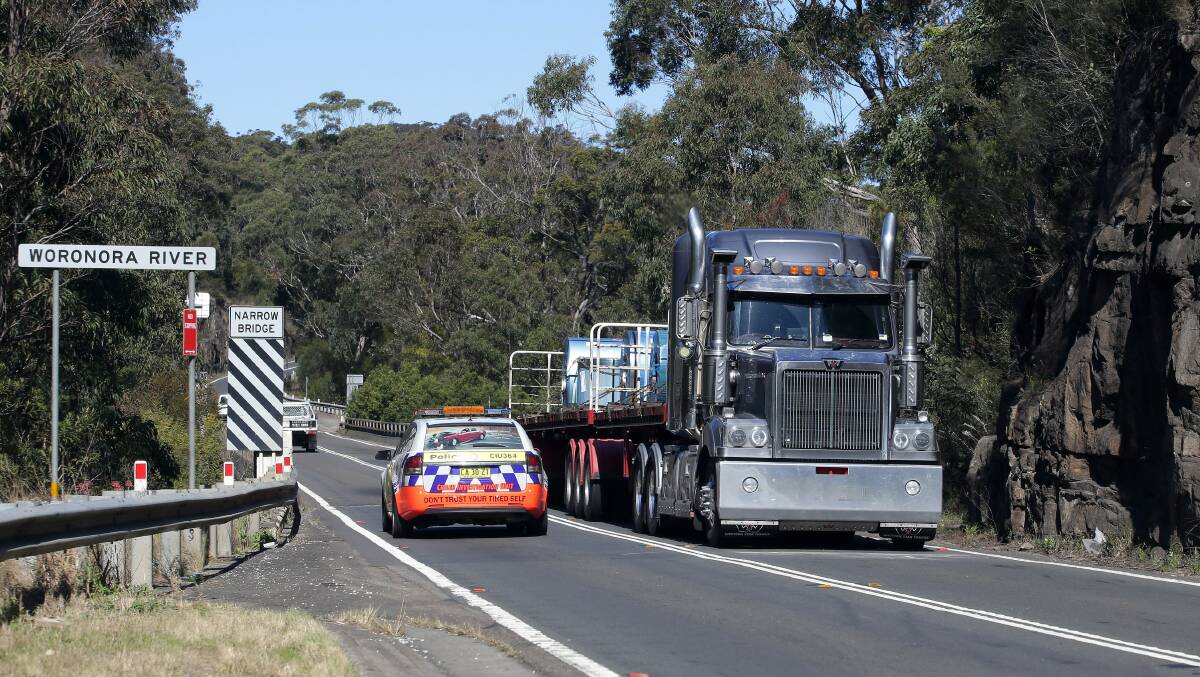 Accident site: The bridge over Woronora River on Heathcote Road, Heathcote, where Engadine resident Drew Cullen was killed. Picture: John Veage