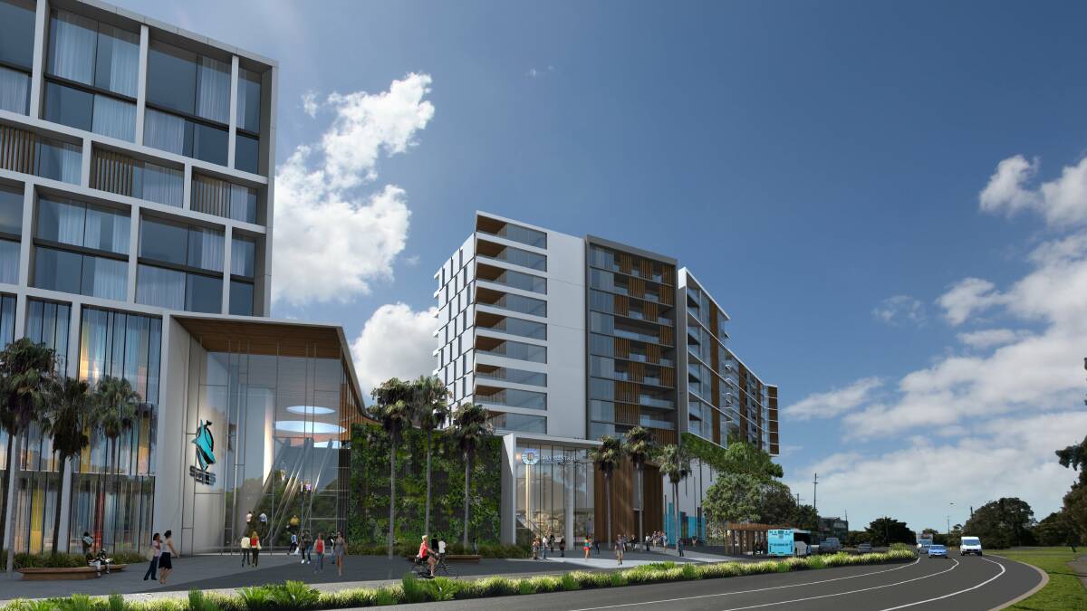 An artist's impression of the Woolooware Bay Town Centre development.