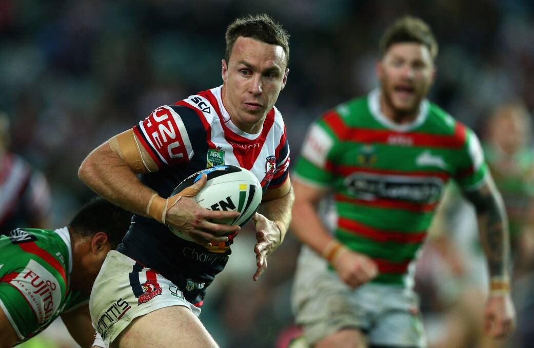James Maloney in action for the Roosters.