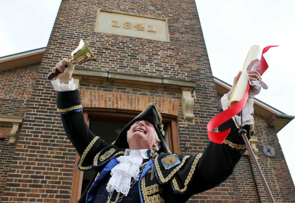 Town crier Graham Keating at Back to St Bartholomews Day in Prospect