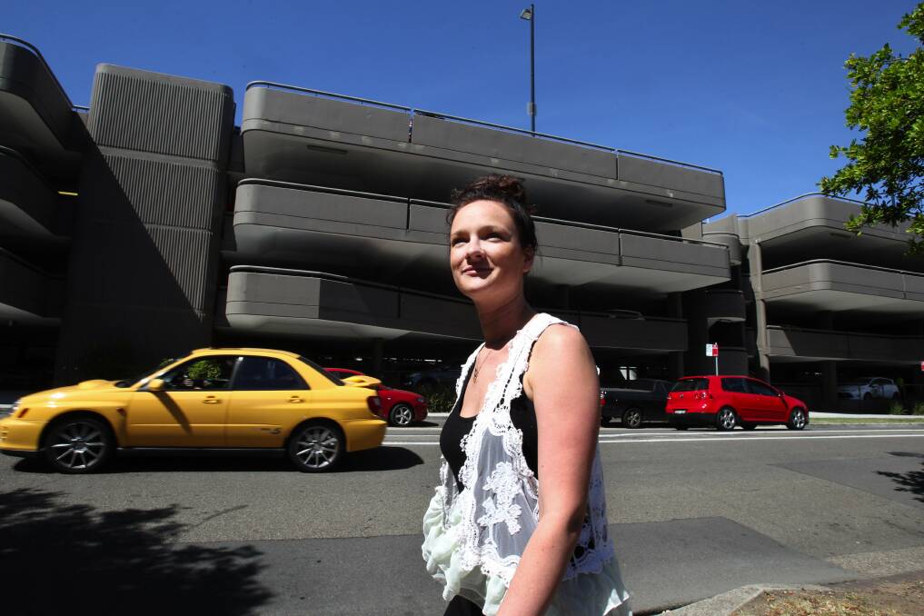Brooke Needham who is calling for Cronulla shopkeepers to be given  parking permits for car park after she was booked several times.Picture John Veage
