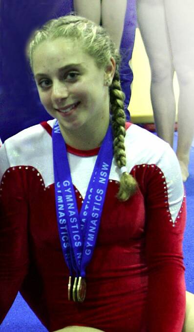Stephanie Magiros in her gymnastic days, photo taken in 2008 at NSW academy of gynmastics.