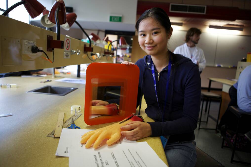 Gifted and talented: Jing Hsu at a biology workshop.