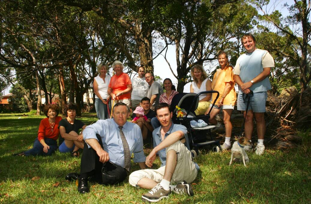 F6 fighter: Barry Collier (front left) with residents opposed to the F6 extension in 2005.