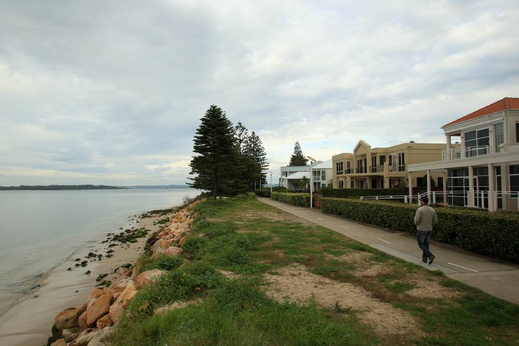 Endangered: Homes threatened by foreshore erosion at Sandringham. Picture: James Spriggins