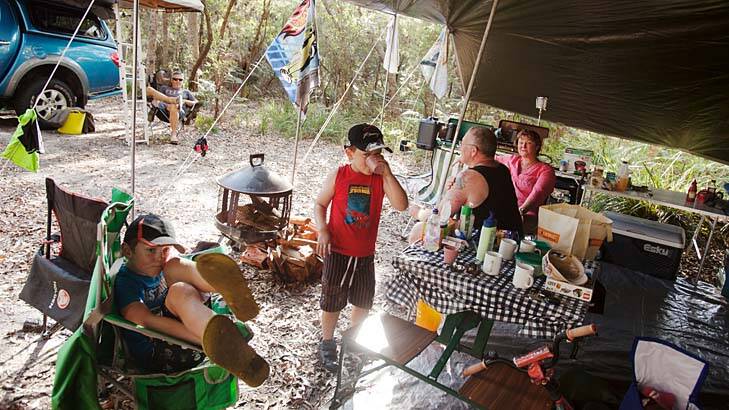 ''No sense of danger'' … Nicholas, 7, and Bradley Penney, 6, at their family's campsite at the Myall Lakes National Park.