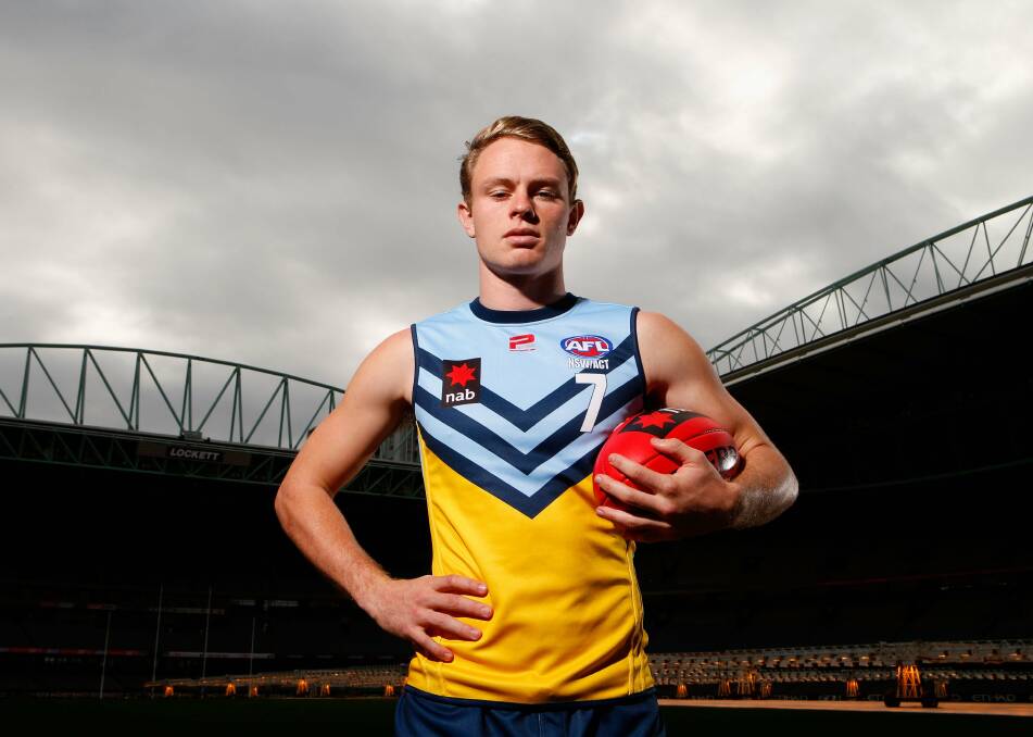 Most rewarding: Lloyd Perris won the Ben Mitchell Medal at the 2012-13 AIS AFL Academy program. Picture: AFL NSW/ACT