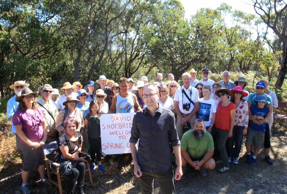 Gully brigade: Upper House Greens member David Shoebridge recently toured Spring Gully at Bundeena, which Scouts Australia NSW has sold to a private developer. Picture: Chris Lane