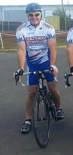 Recovering: Brendan Braid, 58, was riding along the Old Princes Highway when he was hit by a vehicle and flung from his bike.