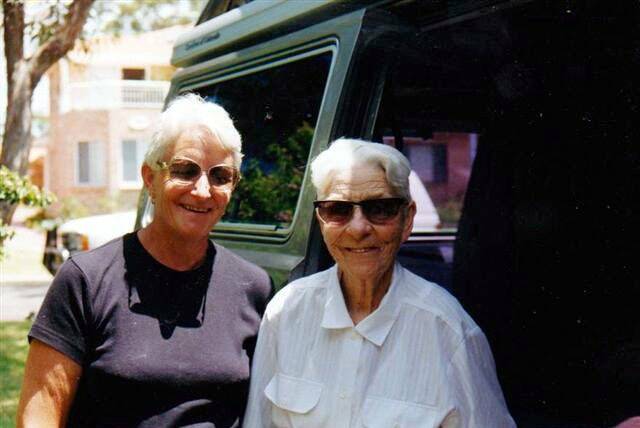 Jan Buchanan (left) and her aunt Phyllis Hulse who lived in the old cottage Gunyah at Sylvania for many years.Photo Supplied