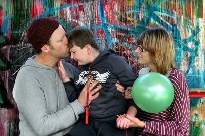 Relief: Justin, Eamon, 11, and Jodie McIntosh who use the after school care at Sylvanvale. Picture: Jane Dyson.