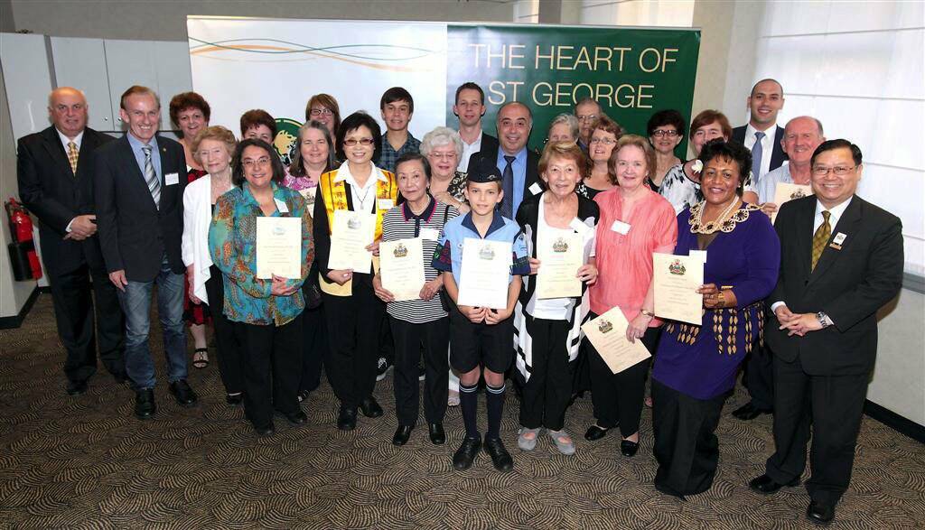 Volunteer accolades: Recipients of Hurstville Council's International Volunteers' Day awards.