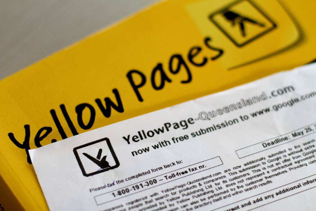 The YellowPage-Queensland Fax and the real Yellow Pages.