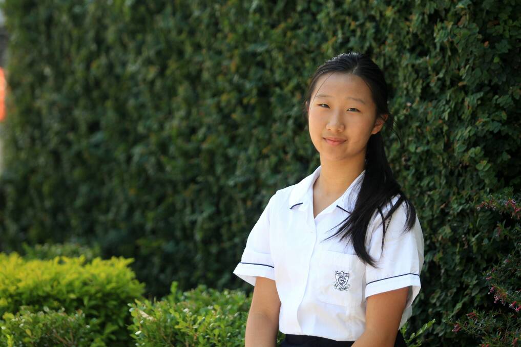 Youth voice: Jessica Zhang, 15, of Beverley Park will speak up for her generation. Picture: Chris Lane
