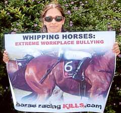 Just say no: Despina Rosales cannot understand why more people are not concerned about the use of whips in horse racing. 