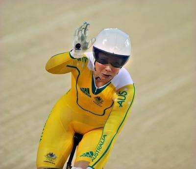 2012 London Olympic Games Australian Women’s team sprint Kaarle McCulloch (pictured) of St George Cycling Club and Anna Meare at the Velodrome won bronze last night. Picture: Brendan Esposito 