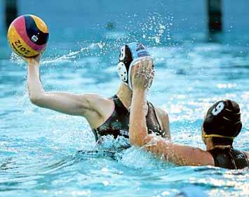 In your face: University's Stephanie El Safty (right) makes it hard for her Cronulla opponent at Sutherland Leisure centre on Saturday night. The Sharks still won 14-4. Picture: John Veage