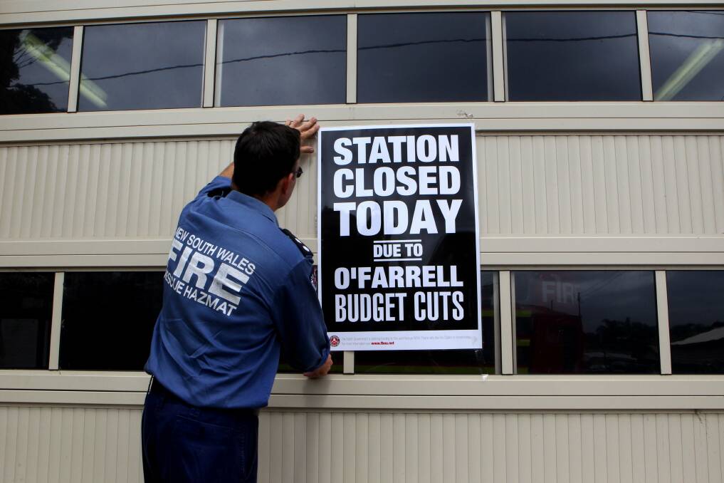 Cost saving: Sutherland fire station was closed for part of the day on Thursday March 14 as a budget measure. Picture: Lisa McMahon