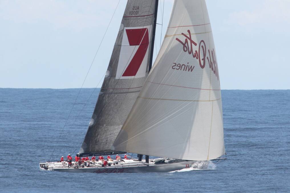 Just too good: Wild Oats XI streets rivals ahead of winning the Port Hacking to Bird Island race. Picture John Veage