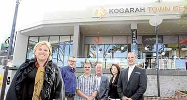 Officially open: The extensive renovations at Kogarah Town Centre are complete. Here with Cherie Burton (left) are Michael Wires, Paul Pitronaci, John Lewis, Cecilia Chau and Sean Burnell.Picture: Chris Lane