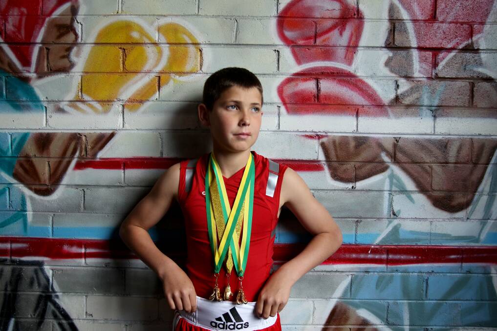 Too young: National champion and triple Gloves winner Josh Fitzpatrick. Picture: Lisa McMahon