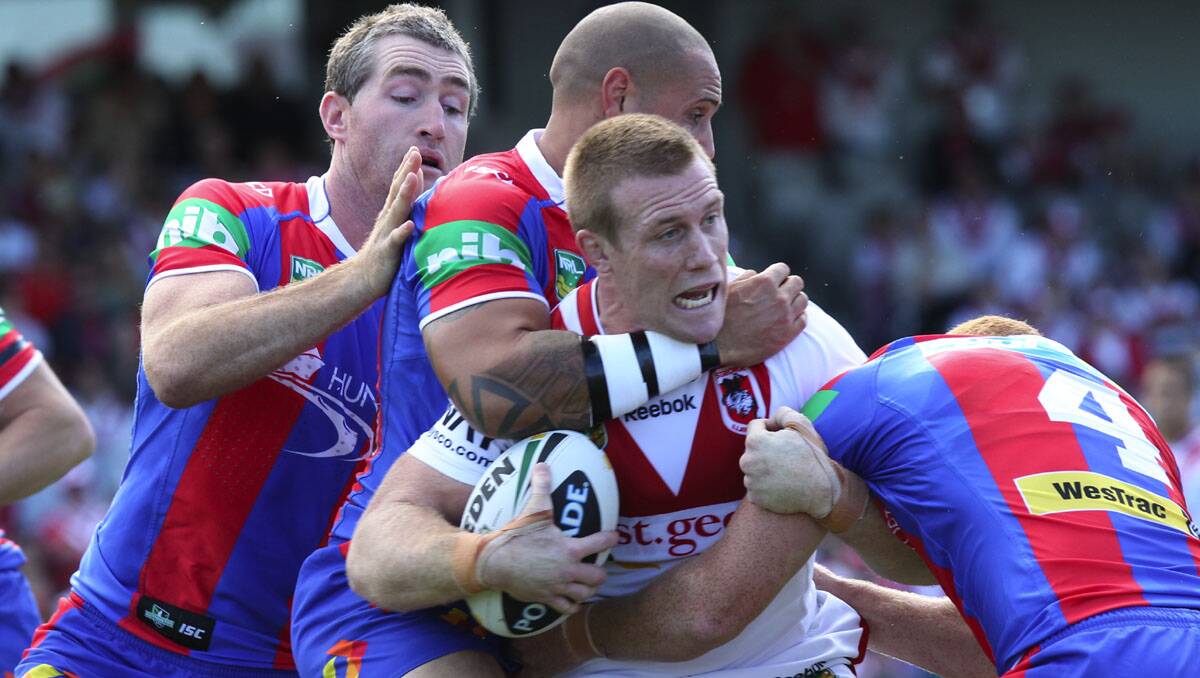 Dragons defeat Newcastle 19-16 on Sunday at Kogarah oval-Ben Creagh.Picture Jane Dyson