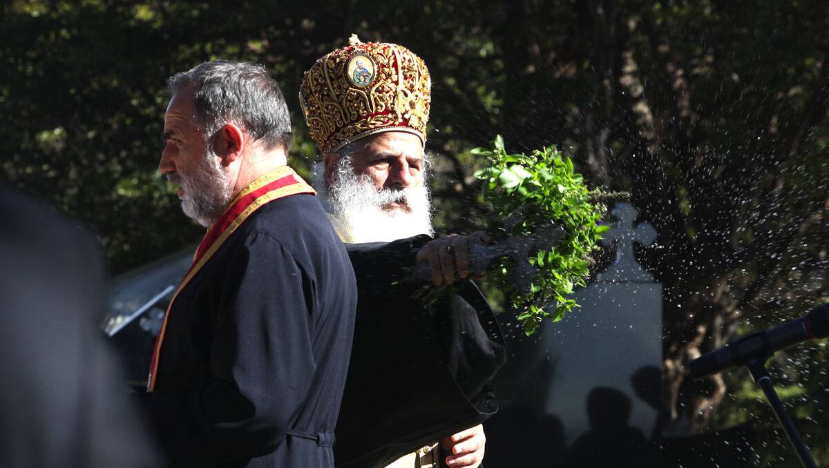 Blessings: Official Blessing of the foundations for the Macedonian Orthodox Church's Gateway Temple. Picture : Lisa McMahon.