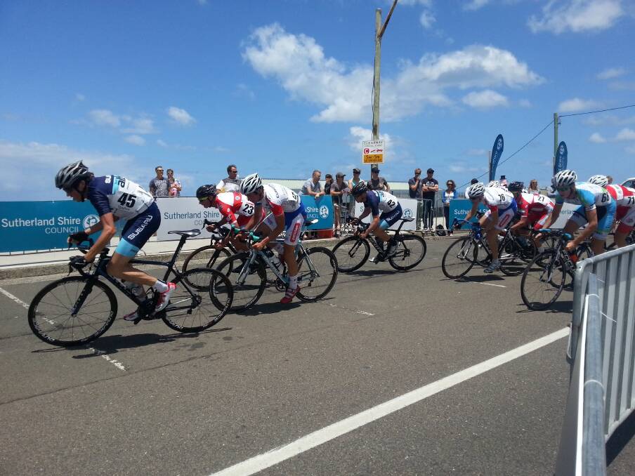 Ride of their lives: The cycling Grand Prix at Cronulla Saturday morning. Pictures: Lisa McMahon