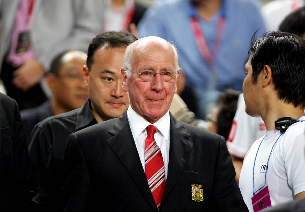 Coming to Sydney: Sir Bobby Charlton at a friendly match between FC Seoul and Manchester United at Seoul World Cup Stadium, South Korea. Picture: Chung Sung-Jun, Getty Images