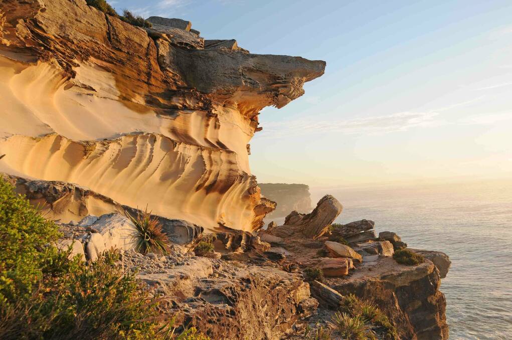 Coasting home? The White Pointer rock formation at Wattamolla, one of the many photos taken by former RNP ranger Rob Crombie for the book The First National Park, A Natural For World Heritage.