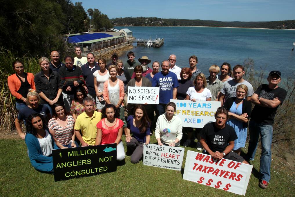 Hopeful:  Cronulla Fisheries staff yesterday.  Picture: Jane Dyson