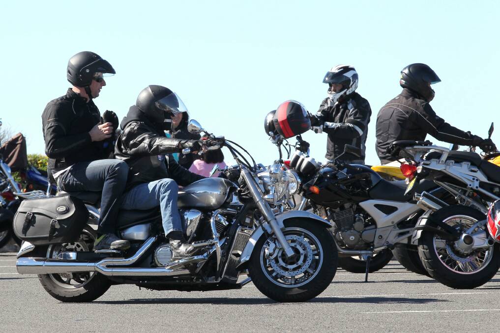 Cause for concern: Motorbike riders (not gangs) often congregate at Bald Head lookout,  Stanwell Tops. Pictures: John Veage