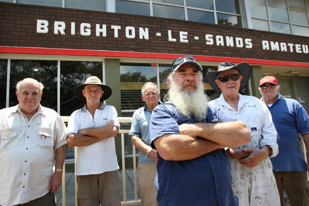 Old timers:Former members of the Brighton-Le-Sands Fishos Club want Rockdale Council to keep part of the site for amateur fishers.Picture: John Veage