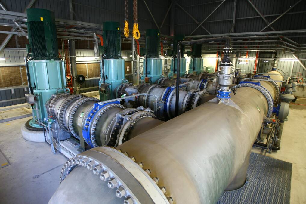 Pumping: The desalination plant at Kurnell. Picture: Anthony Johnson