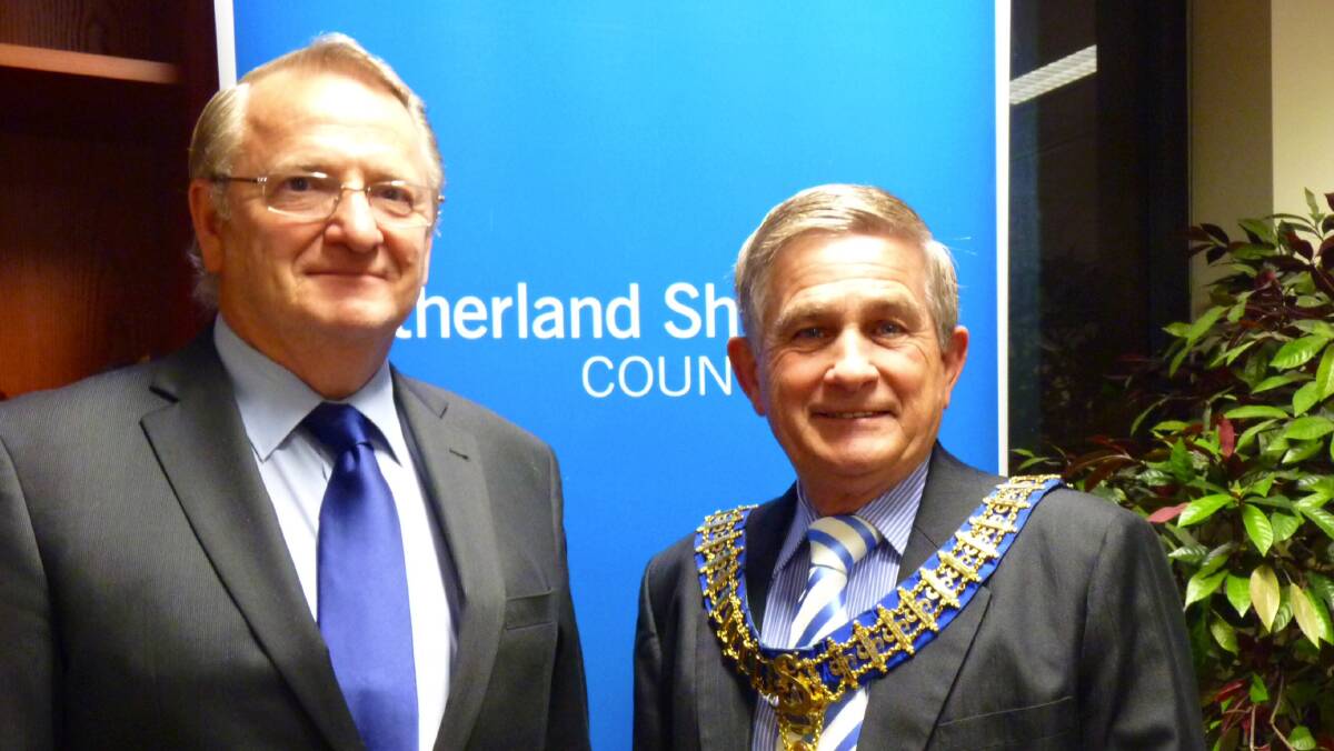 New team: Mayor Steve Simpson (right) and deputy mayor Tom Croucher.