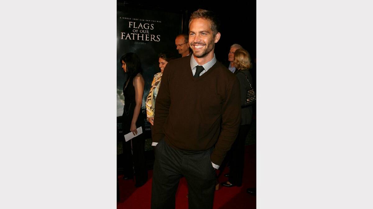 Paul Walker arrives at the Paramount Pictures premiere of "Flags Of Our Fathers" held at the Academy of Motion Picture Arts and Sciences on October 9, 2006 in Beverly Hills, California. 