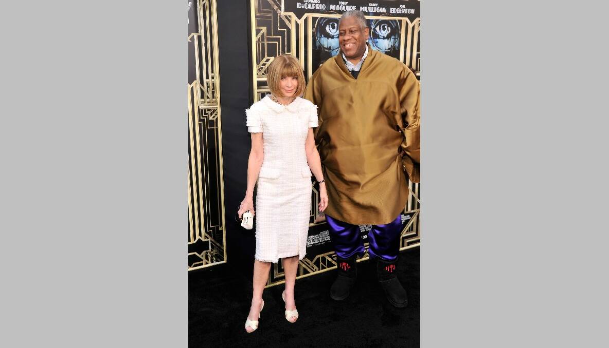 Editor-in-chief of American Vogue Anna Wintour and André Leon Talley attend the 'The Great Gatsby' world premiere. Photo: Getty Images