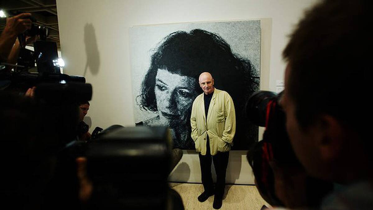 2007 - Archibald Winner John Beard with his Portrait of artist Janet Laurence. Photo: Andrew Quilty