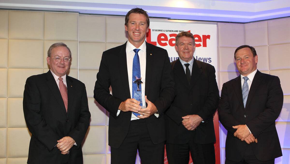 Australian test cricket legend Glenn McGrath was the latest inductee into the Sportstar Hall of Fame. Photo: John Veage.