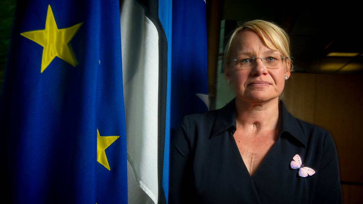 Estonian ambassador Kersti Eesmaa is "100 per cent" sure of NATO protection from Russian attacks. Picture: Elesa Kurtz