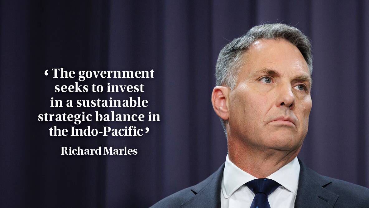 Defence Minister Richard Marles unveiled the new strategy on Wednesday. Picture by Keegan Caroll