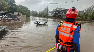 NSW SES called out to flooding near Lake Conjola on November 29. Picture via Facebook