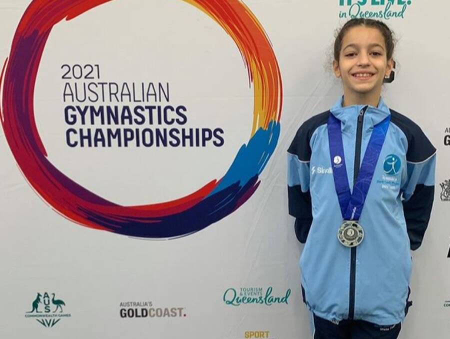 Medal winner: Alana Nesci standing at the 2021 Australian Gymnastics Championships. Picture: Supplied.