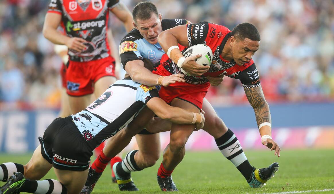 Rivalry: Tyson Frizell's Dragons and Paul Gallen's Sharks share a long history. Picture: Adam McLean