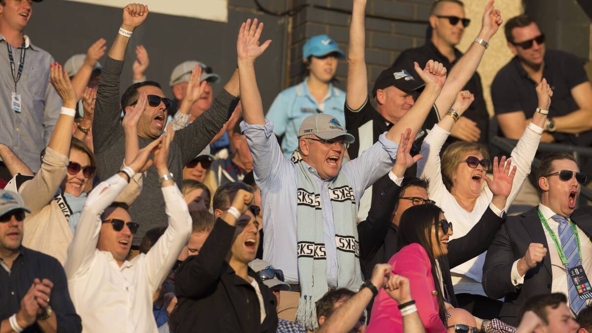 On the move?: Prime Minister Scott Morrison's Cronulla Sharks would take home games to Kogarah in 2020. Picture: AAP