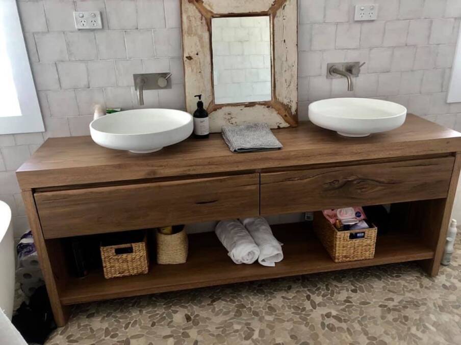 UNIQUE: Custom-made bathroom vanities are popular at the moment.